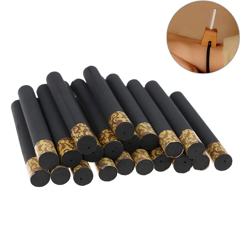 mokeless Moxa Rolls Chinese Traditional Roller Stick Black Burner Moxibustion Acupuncture Massage |