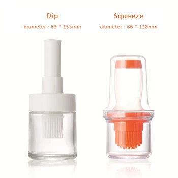 

1pc Multifunctional Portable Silicone Oil Bottle With Brush Barbecue Oil Brush Liquid Oil Pastry Kitchen Baking Barbecue Tool