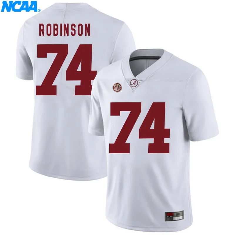 Новое поступление высокое качество Alabama Cam Robinson#74 Cam Sims#17 футболка колледжа ограниченная Спортивная футболка S-XXXL - Цвет: 2