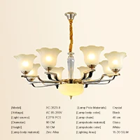 8 light Современная Потолочная люстра для гостиной, спальни, свадебного украшения, подвесной светильник в виде лотоса - Цвет абажура: 8 light