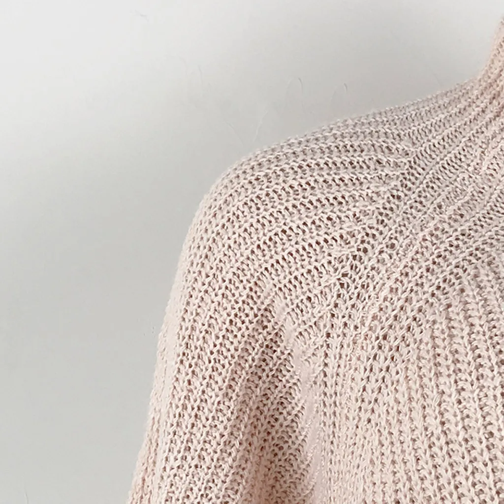 Pull femme nouveaute свитер женский однотонный длинный рукав водолазка зимний Свободный пуловер свитер платье Джерси mujer