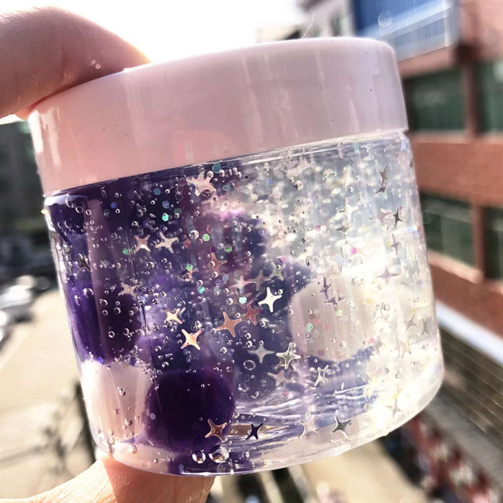Beautiful Color Mixing Slime anti Stress Kids Clay Toy Transparent slime children