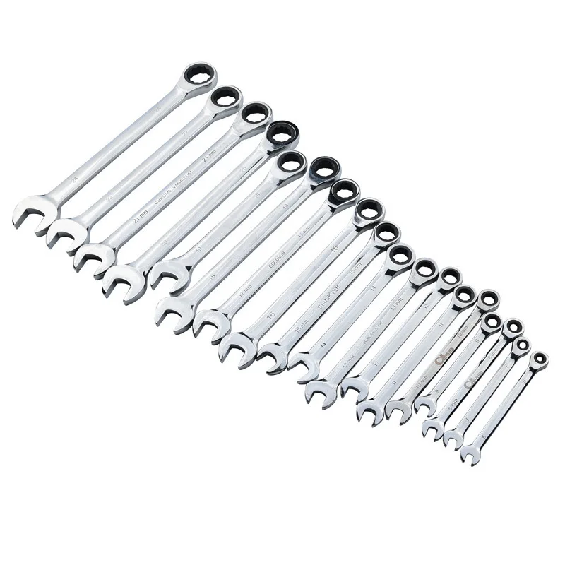 A Complete Range of Specifications 6-32MM Fully Polishing CRV72 Gear Dual Purpose Fast Ratchet Wrench Dual Purpose Gear