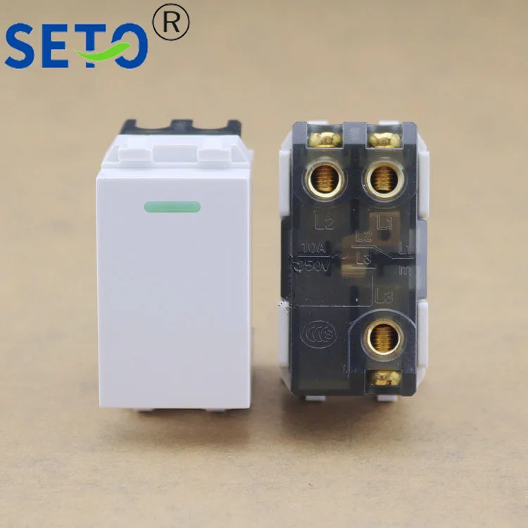 SeTo 128 Тип 10A 250V кнопочный переключатель Панель настенная пластина розетка Keystone Лицевая панель