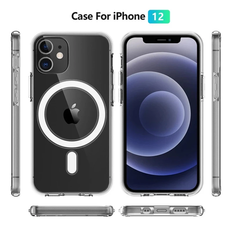 Built-in Magnetic Circle Soft Magsafing Phone Case for IPhone 11 12 Pro Max 12 Mini For iphone x Mag Safe Protective Cover Shell