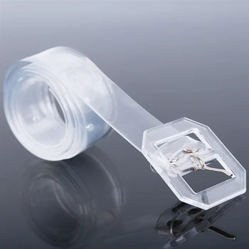 

Fashion Transparent Women Belt Clear Square Pin Buckle Wide Waist Bands Ladies Waistband Invisible Punk Waist Belt