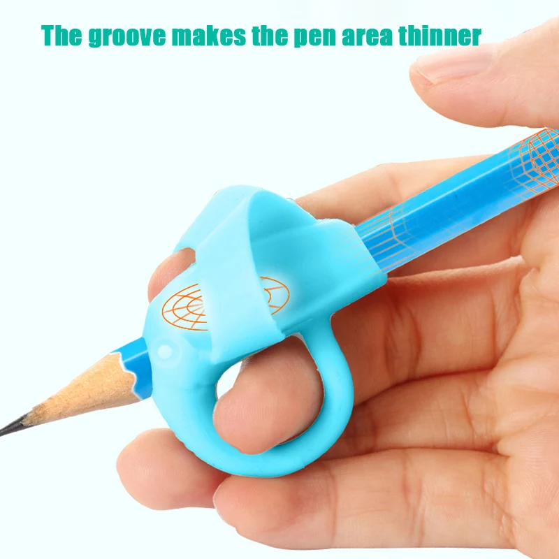 

5 Pcs Pen Pencils Handles Corrector Silicone Fingers Learning to Write for Children Student High Quality