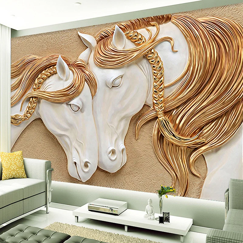High-Quality-Custom-Photo-Wallpaper-3D-Stereo-Embossed-Horse-Living-Room-TV-Backdrop-Wall-Mural-Art