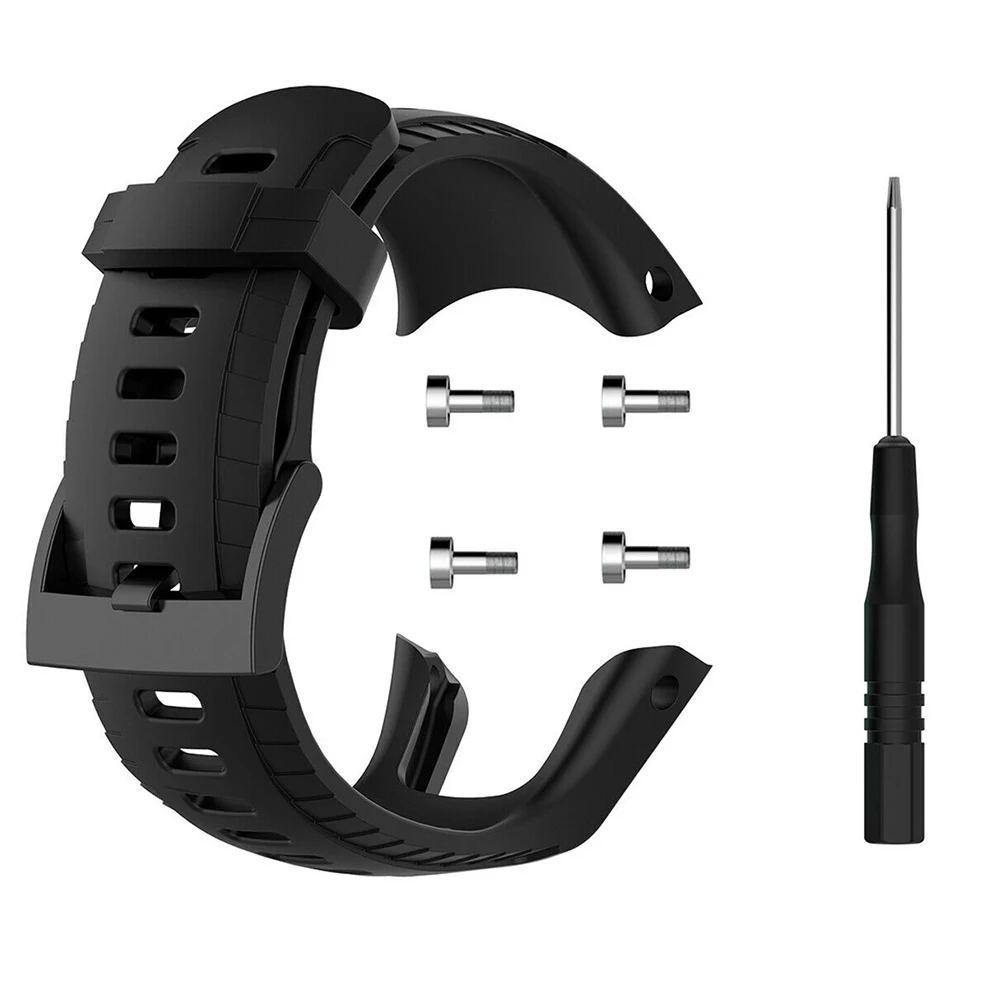 

Watch Band Fashion Casual Accessories Bracelet Strap Solid Replacement Wrist Durable Waterproof Soft Silicone For Suunto 5