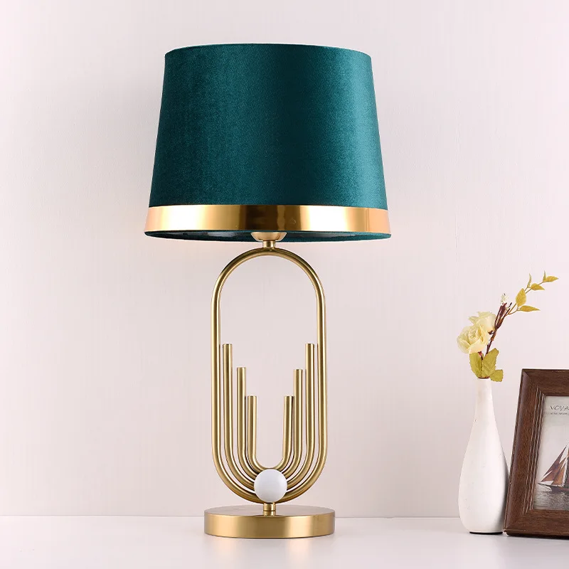 Retro design modern fabric lampshade Table Lamp 3