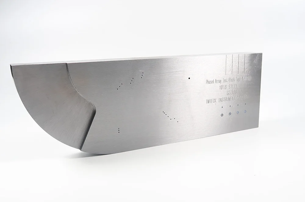 PHASE ARRAY TYPE A UT test block/calibration block made of 1018 steel inch type