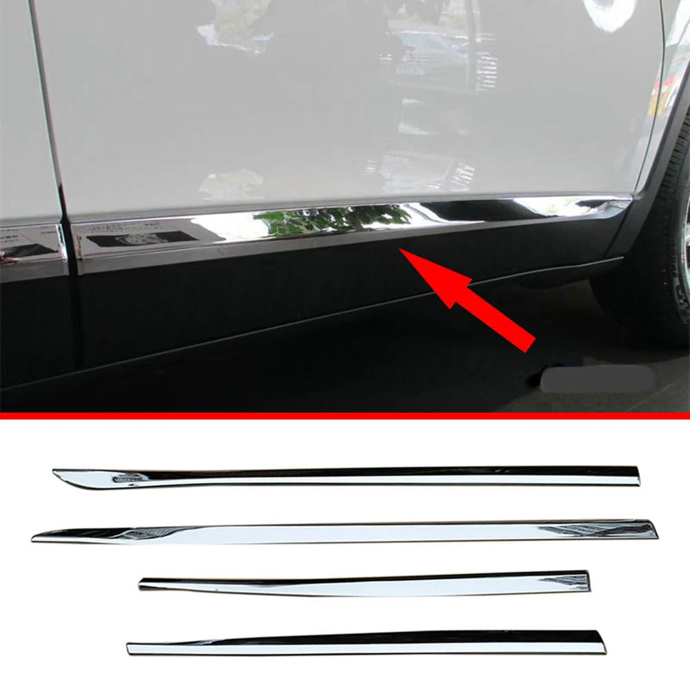 For MAZDA 3 2014-2018 ABS outside door body side molding chrome trim 3M