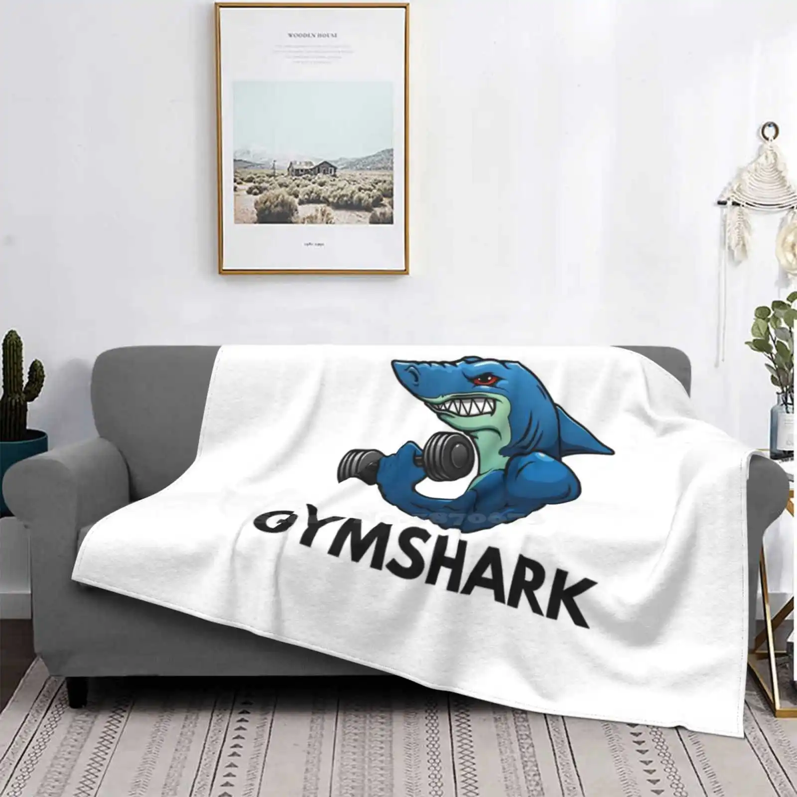 Strong Shark Workout Atleta Fitness Secret Soft Warm Throw Coperta Fitness Workout Cross Fit Weights Equipment Lifting