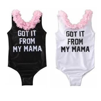 

Pudcoco US Stock Toddler Baby Girls Floral Swimwear Swimsuit Bathing Suit Bodysuit Printed Petal Lace Girl's One-Piece Swimsuit