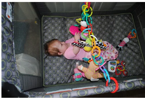 

Pendant Baby Finger Exercise Grip Strength Tactile Connecting Ring Buckle Infant Lathe Educational Toy GIRL'S Interactive Play