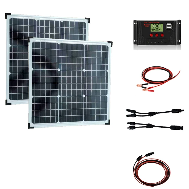 PANNELLO FOTOVOLTAICO SOLARE 50W 18V MONOCRISTALLINE ENERGIA