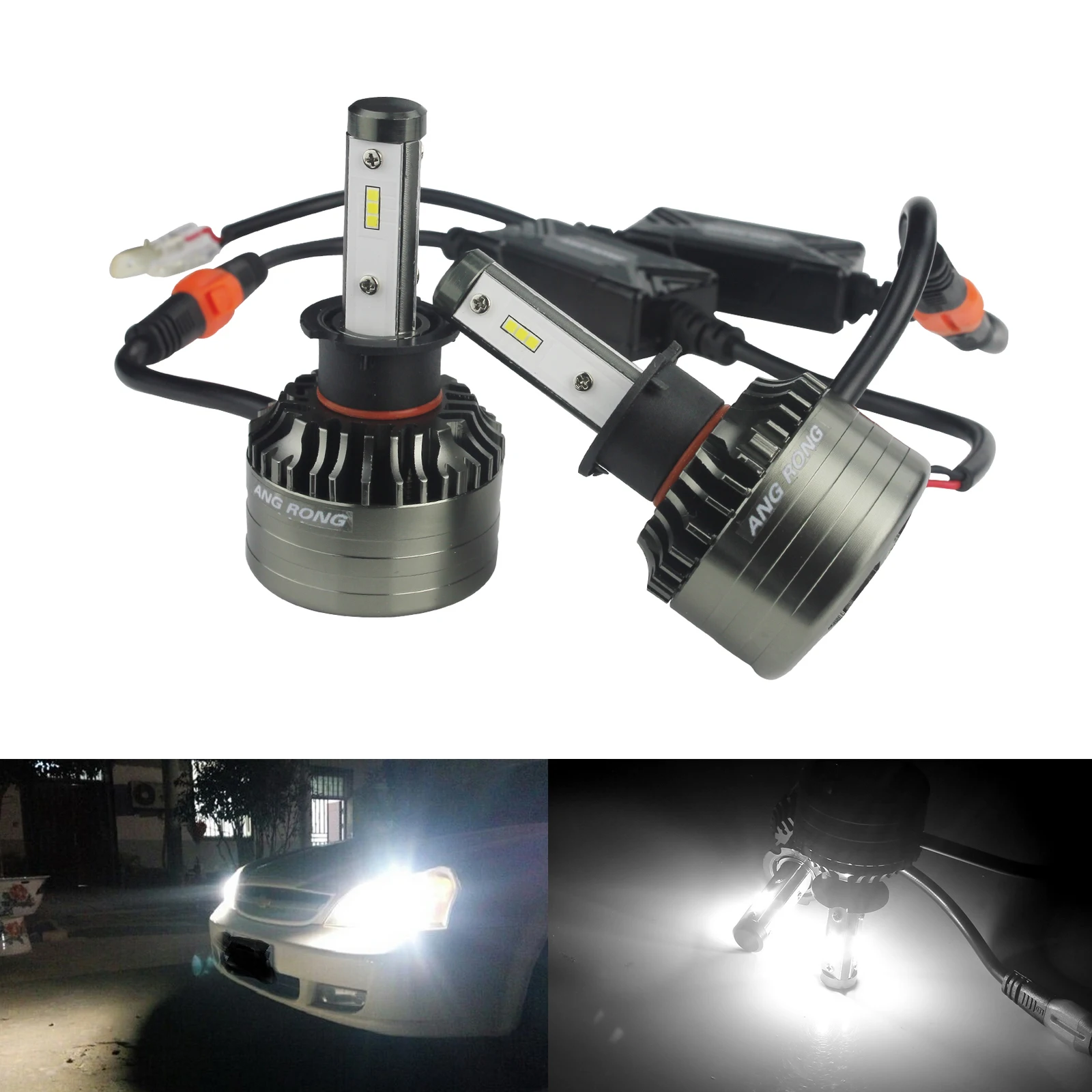 

ANGRONG Kit H3 72W 9 LED 9000LM Conversion Headlight Fog Light Bulb White Xenon