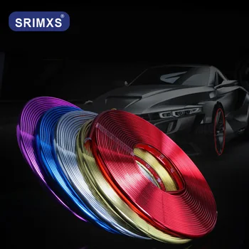 

Car Styling Wheel Rims Protector Decorative Strip 8 Meter Rubber Moulding Auto Vehicle Color Tire Guard Line