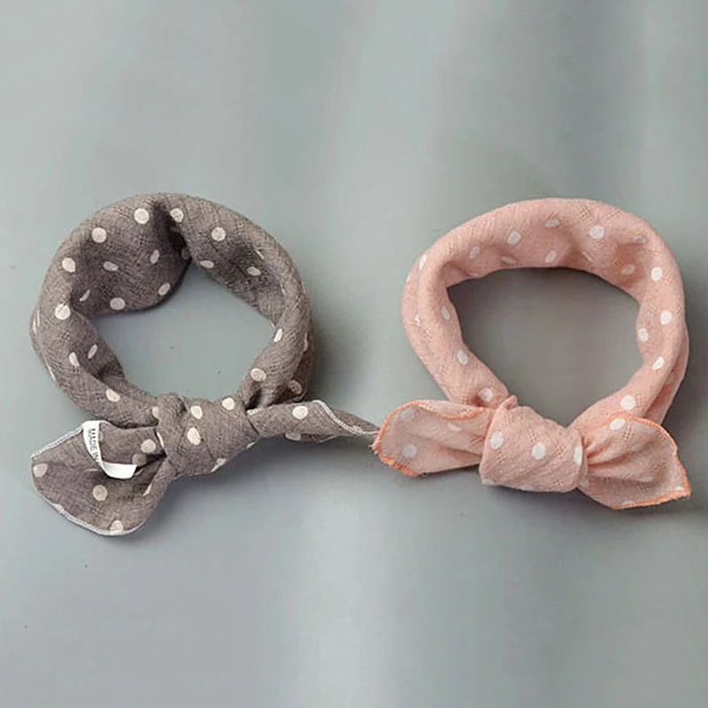 

Women Square Cotton Blend Head Neck Scarf Skinny Retro Hair Tie Band Small Fashion Polka Dot Square Scarf New Elegant Scarves