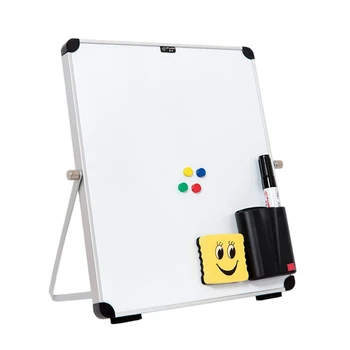 

Small Desktop Dry Erase Board Portable Small Magnetic Double Sided Whiteboard Easel for Kids to Do List White Board for Home Off