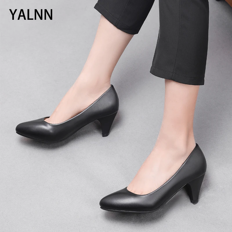 Yalnn/элегантная женская обувь на тонком каблуке туфли-лодочки высоком zapatos De Mujer