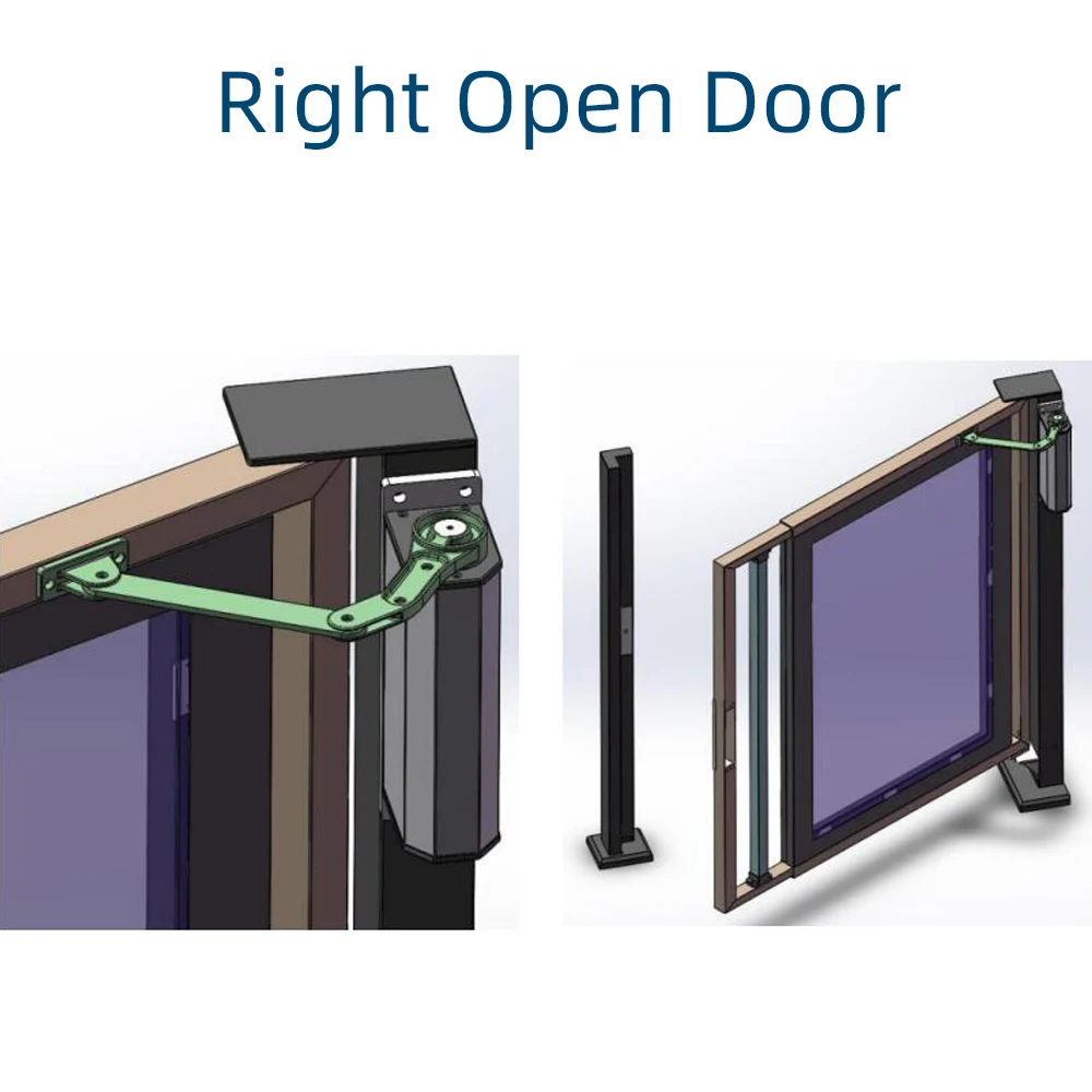 AC100-240V Automatic Gate Door Opener Side Mounted Rainproof Metal 90 Degree Ele