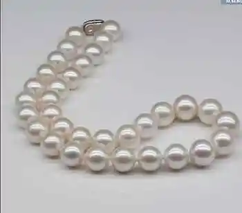

Charming 3 Row Natural 9-10mm AA++ White South Sea Pearl Necklace 16-19"