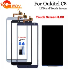 5,5 дюймов для Oukitel C8 ЖК-дисплей Дисплей+ Сенсорный экран тестирование ЖК-дисплей+ дигитайзер Стекло Панель Замена для oukitel c8