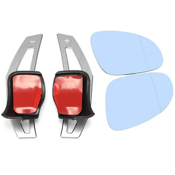 

2Pcs Aluminum Steering Wheel Shift Paddles & 1 Pair Driver/Passenger Side Wing Heated Mirror Glass