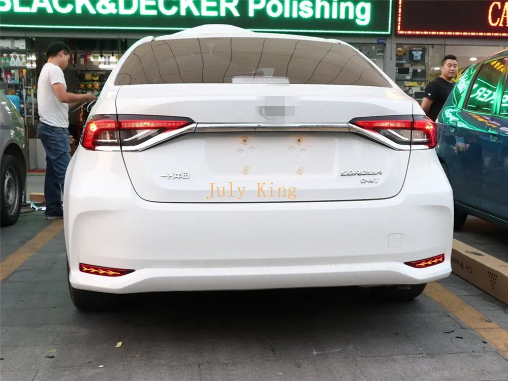 July King светодиодный тормозной светильник s Чехол для Toyota Corolla Sedan EU версия+, тип B, ночной DRL+ тормозной светильник+ стример поворотников