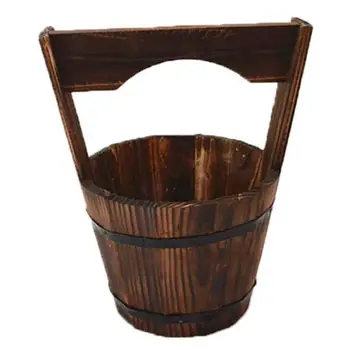 

1pc Creative Hanging Wooden Flower Pot Planter Flower Container for Fence
