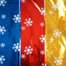 She Love 100x150 см Рождество горячее тиснение Снежинка ткань красный золотой цвет полиэстер Одежда Швейные ткани для одежды вечерние украшения