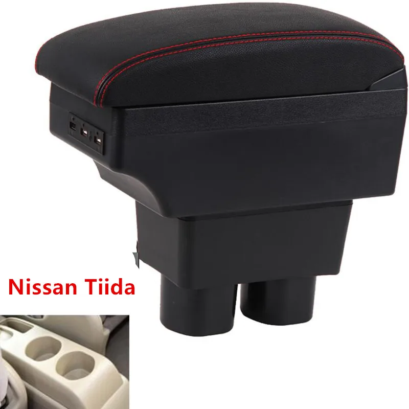 Подлокотник для Nissan Versa Tiida Latio 2007 2011 контейнер хранения центральной консоли 2008 2009