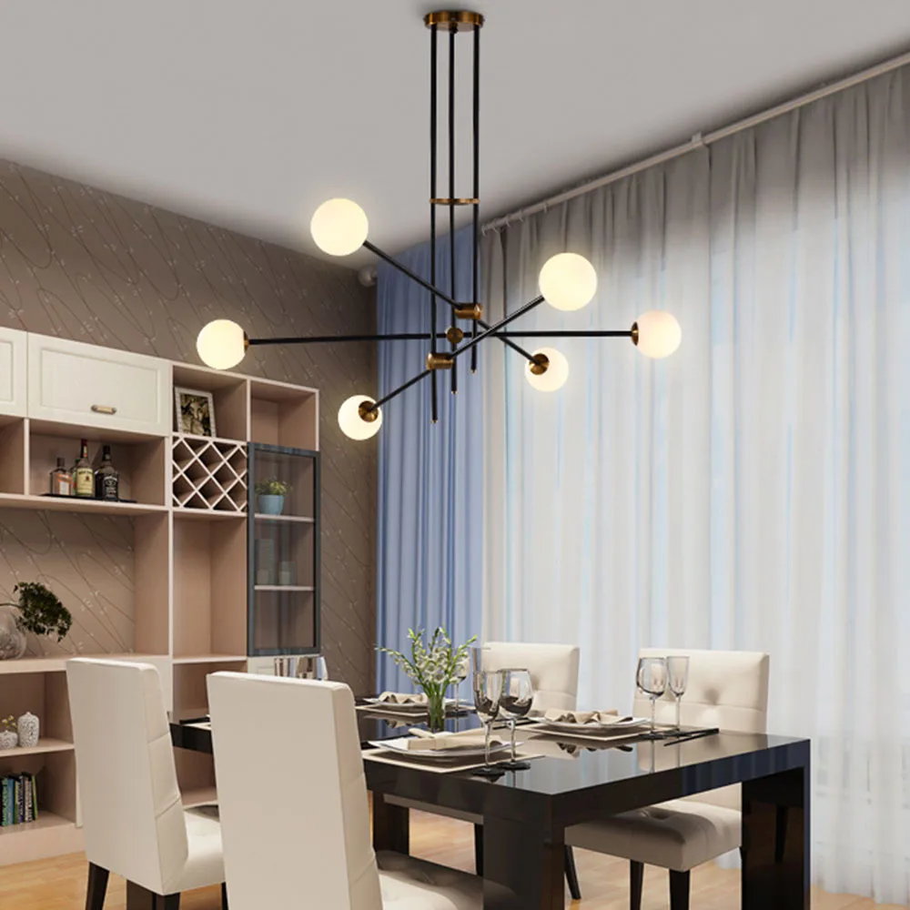 

Sputnik Tube Chandelier lamp Dining room Kitchen Line Chandelier Lighting hanging lustre suspension lamp
