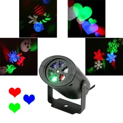 Projecteur LED de noël avec 4 cartes Gobo, lumière Disco, effet de scène, éclairage d'intérieur et d'extérieur 