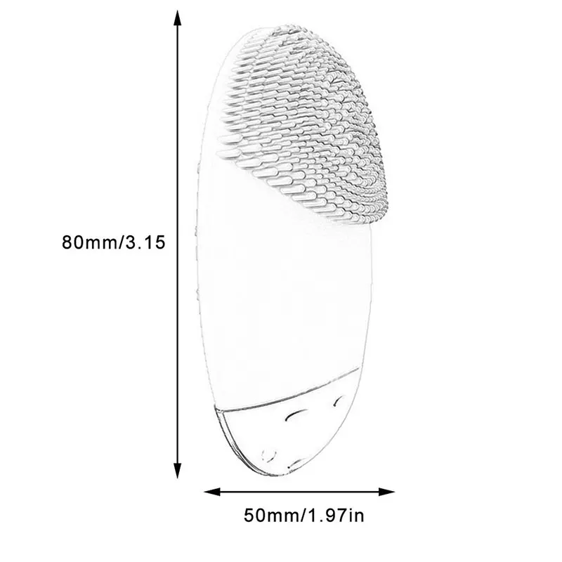 Электрическая Очищающая щетка для лица Mini 2, для кожи, без отмерших углов, для очистки пор, против старения, от морщин, силиконовая щетка, устройство для предупреждения