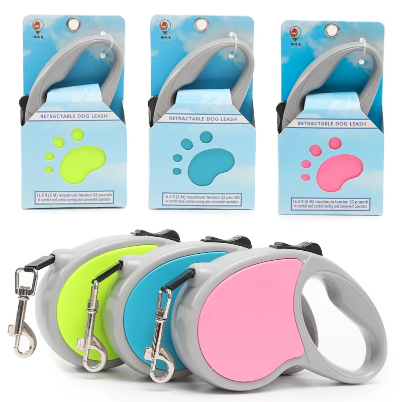 5ft STRONG RETRACTABLE DOG PET LEAD LEASH LOCK SUPPORT UK SELLER 