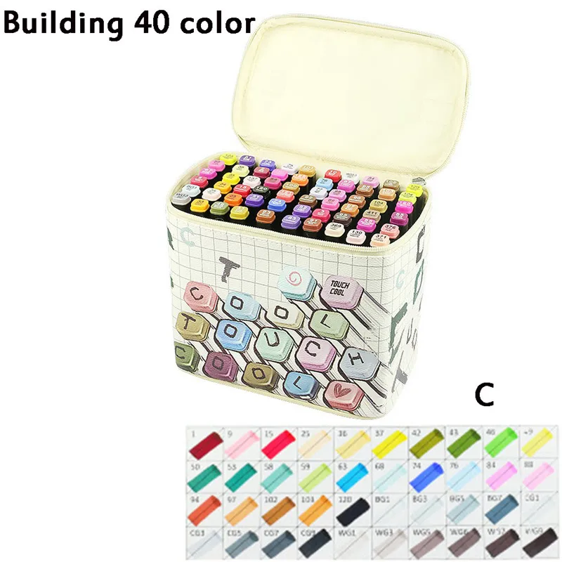 2019 New Painting Design Double Head Mark Note Pen Set Office Supplies Party Holiday DIY Decoration Prop #4E03 (12)