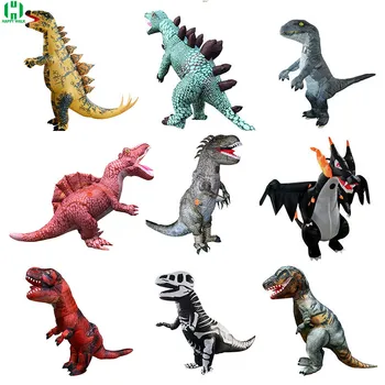 

15Styles Big Size Jurassic Wild Life Dinosaur Velociraptor Costume Inflatable Set Cosplay Dinosaur World Park Dinosaur animal