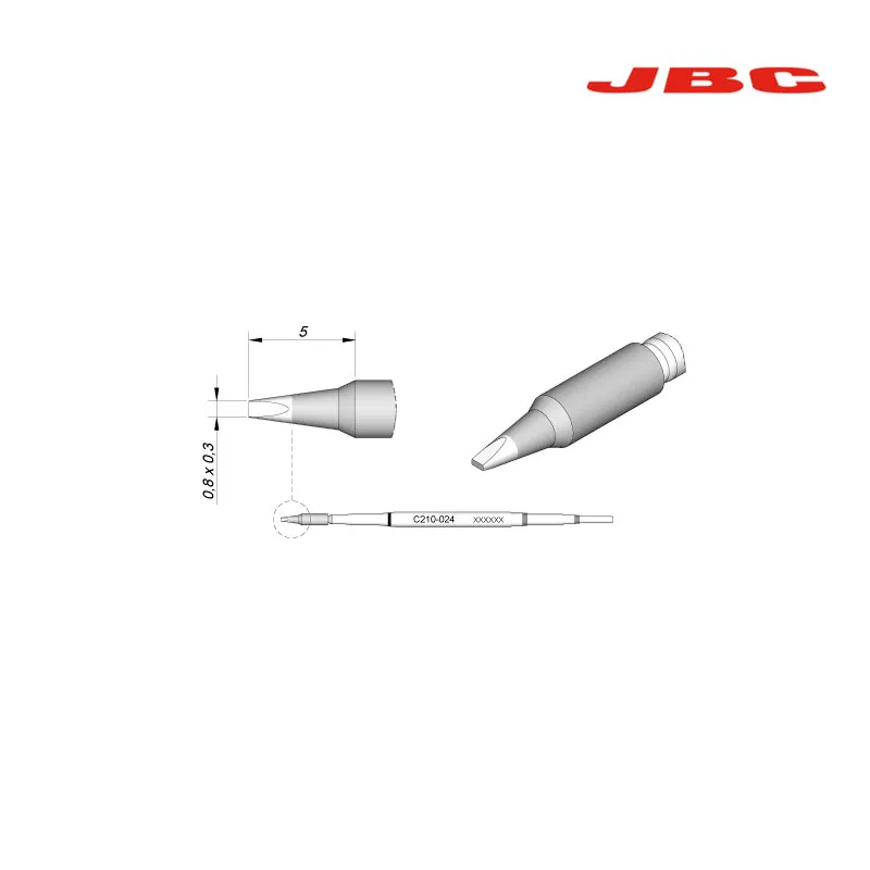 Jyrkior JBC Precision C210 наконечник паяльника 210-020 210-001 210-009 конический наконечник оригинальная сварочная насадка для сварочных работ - Цвет: JBC C210-024