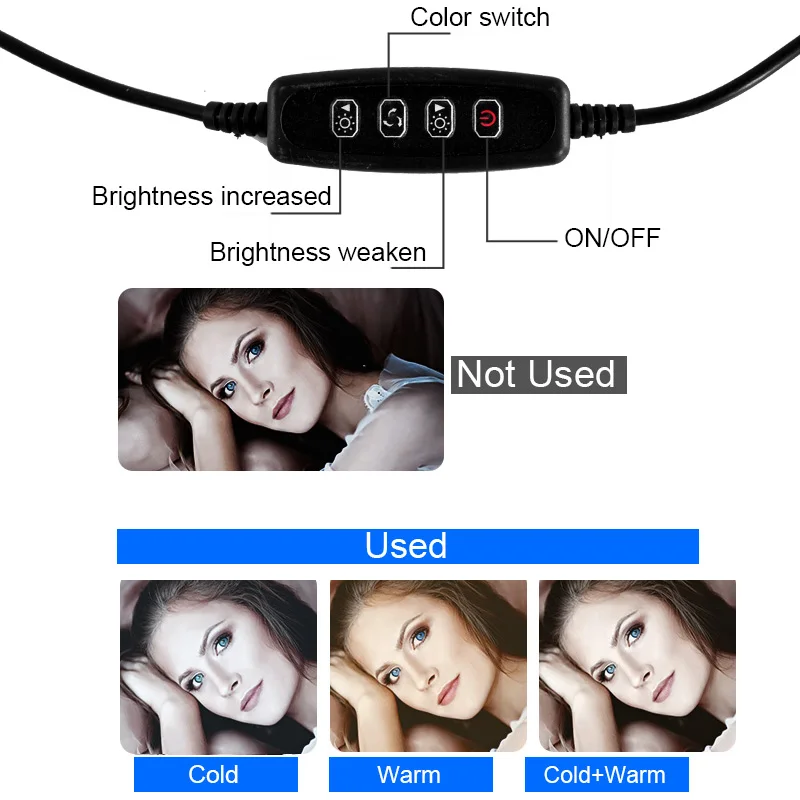 Светодиодный кольцевой светильник для селфи 10 дюймов USB 5 В с регулируемой яркостью светодиодный кольцевой светильник для фото-и видеокамеры, кольцевой светильник для телефона в режиме реального времени, заполняющий светильник для YouTube