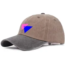 Бисексуальный Прайд Треугольников в Гордость Флаг Цвета хлопок Регулируемый джинсы шапки, способный преодолевать Броды для взрослых унисекс