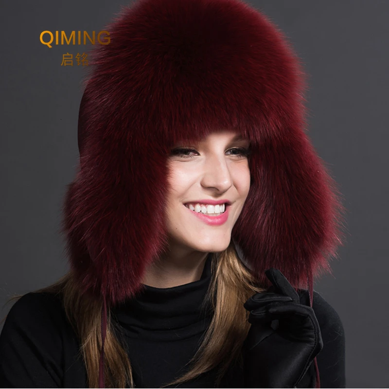 Natural Raccoon Fur Caps Ushanka Hats 