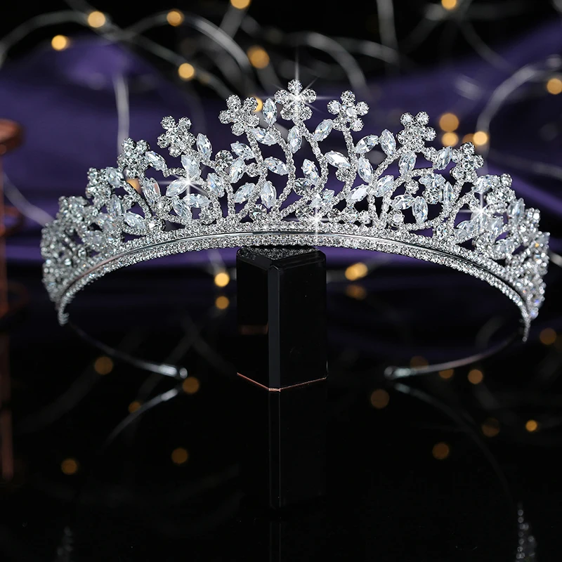 Tiaras and Crown HADIYANA Luxury Elegant Women Wedding Bridal Hair Accessories Fashion Party Gift Cubic Zircon BC5549 Sombreros | Украшения