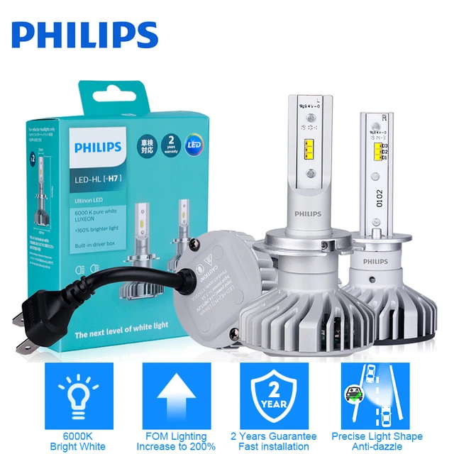 PHILIPS Ultinon Rally 3551 LED H4 H7 H11 HB3 HB4 HIR2 9012 50W 4500LM Car  Headlight 6500K White Max Lumen Watt LED Bulbs (2PCS) - AliExpress