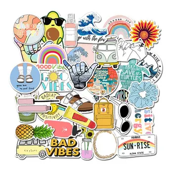 

35Pcs Cartoon Small Fresh Stickers DIY Guitar Waterproof Decal Laptop Motorcycle Luggage Snowboard Car Sticker