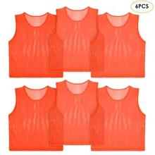 Adult Soccer Sports Jerseys Pinnies Jersey Training 6 PCS Basketball Kid Bibs Football Practice Children Drying Vest Team Quick