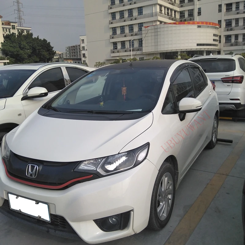 

For Honda FIT JAZZ 2015 2016 2017 Plastic Black Window Visor Vent Shades Sun Rain Deflector Guard Auto Accessories 4PCS/SET