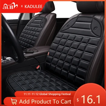 

KADULEE 12V Heated car seat cover for Cadillac all models ATS CTS SRX CT6 SLS ATSL XTS Escalade Winter Pad Cushions styling