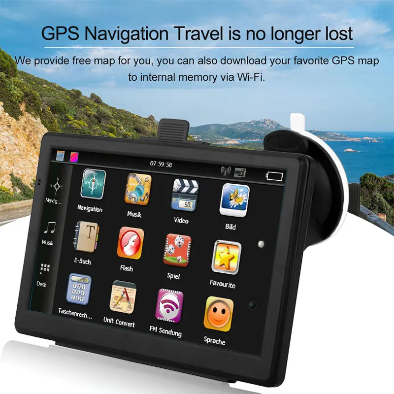 

Vehemo GPS Navigator System ABS 7 Inch Support for National Languages GPS Navigation Car Voice Broadcast Map HD GPS Navigator